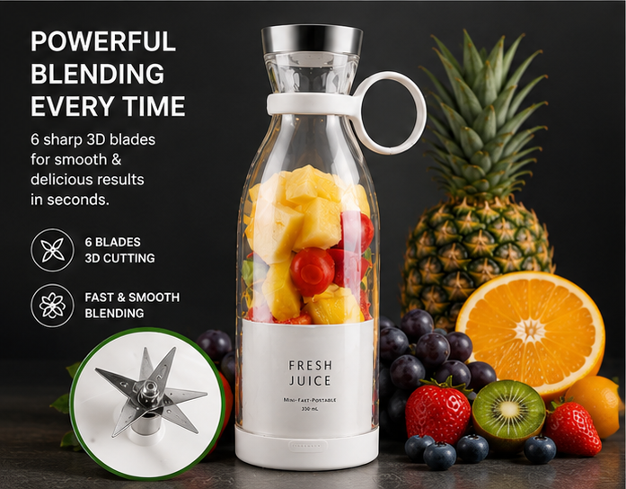 Portable Juicer Bottle – Make Fresh Juice Anywhere in 30 Seconds