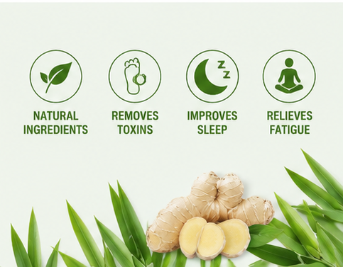Premium Ginger Foot Care Patches – Night Relaxation Formula ⭐