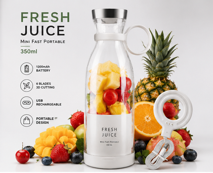 Portable Juicer Bottle – Make Fresh Juice Anywhere in 30 Seconds