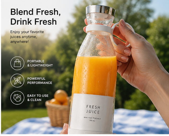 Portable Juicer Bottle – Make Fresh Juice Anywhere in 30 Seconds